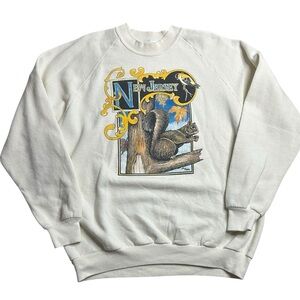 Vintage Jerzees Made in USA New Jersey Wildlife‎ Graphic Sweatshirt XL 90s
